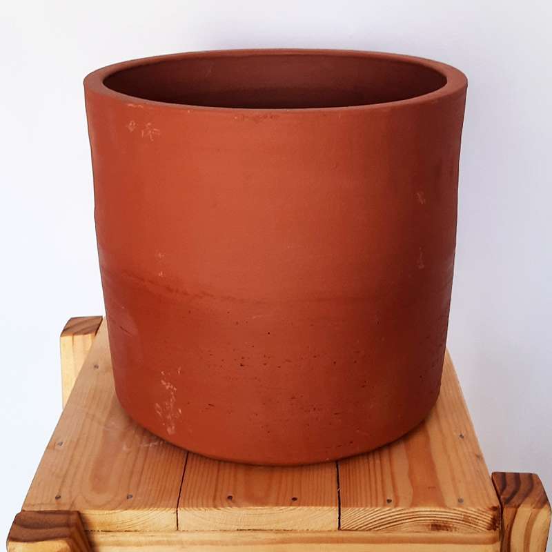 Cylindrical Terracotta Planter